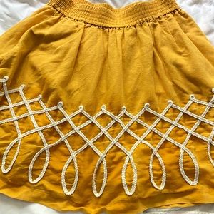 Anthropologie Yellow Skirt
